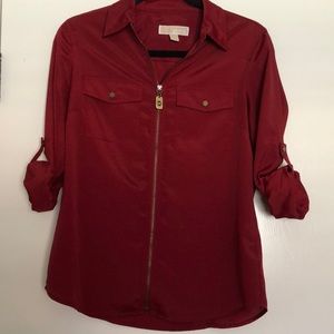 S Maroon/Burgundy MICHAEL Michael Kors blouse